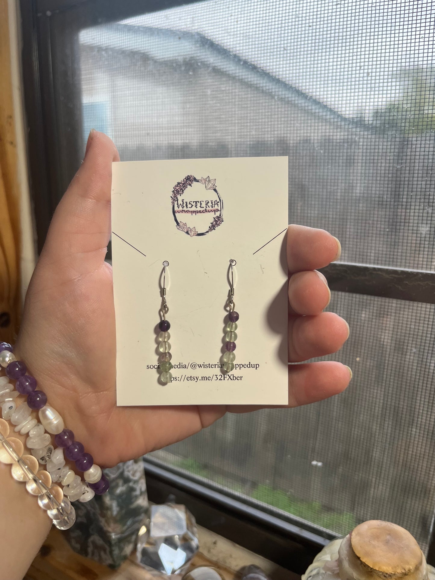 Fluorite Dangle Earrings