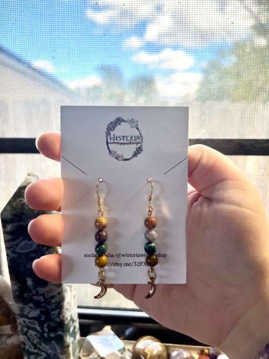 6mm Ocean Jasper Earrings