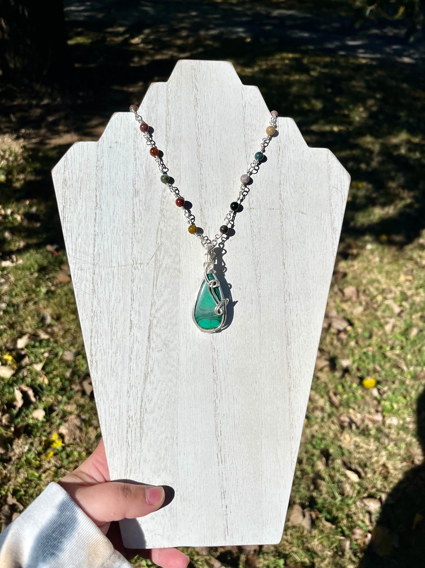 Malachite and Ocean Jasper Necklace