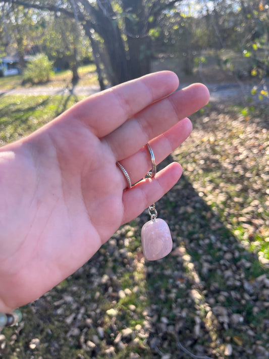 Rose Quartz Keychain